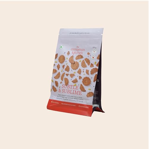 Image of The Cinnamon Kitchen Lime Lavender Millet Cookies (100 g) | Gluten-Free | Refined Sugar Free | Made With Millets| Organic Savory Snacks | 100% Natural Ingredients | As Seen On Shark Tank