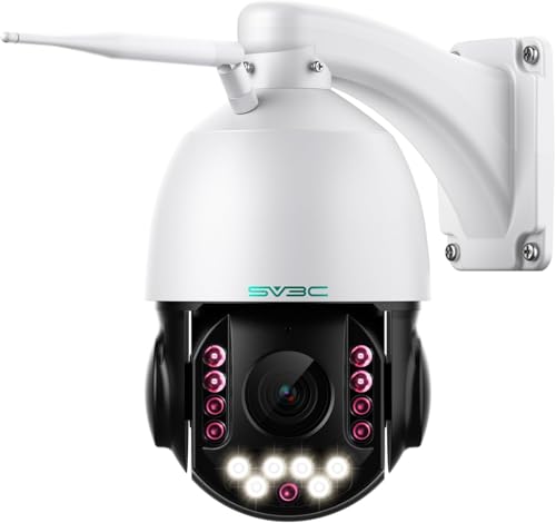 SV3C 【Update Night Vision 5MP PTZ Security Camera Outdoor, 20x Optical Zoom CCTV camera, Human Motion Detection, Waterproof Security Camera for Outdoor, Two-Way Audio, Color Night Vision, 2.4G & 5G