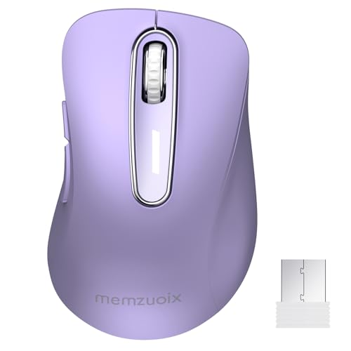 memzuoix Souris sans Fil 2.4GHz, Souris Optique Portable 1400 DPI avec Mini Récepteur USB, 5 Boutons et Fonctionnement sur Piles pour Ordinateur Portable, de...