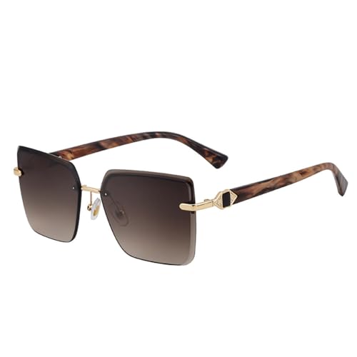 Lunettes de soleil carrées sans bords LVTFCO pour éviter la fatigue oculaire des yeux sensibles