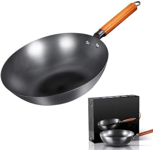Wok de hierro tradicional chino 34cm miniatura 2