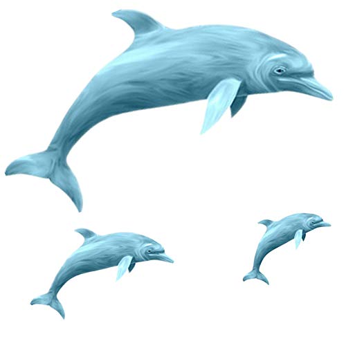 Vinilos Decorativos 3 Piezas Dolphin Removible 12x23in miniatura 1