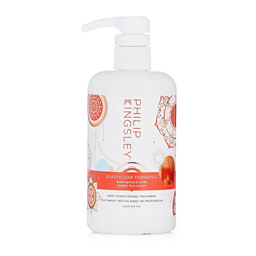 Philip Kingsley Rose & Lychee Deep-Conditioning Elasticizer 500ml in a Practical Pump Dispenser, 500 ml (Pack of 1)