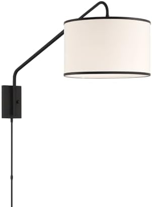Crystorama Mallory 1 Light Matte Black Task Sconce