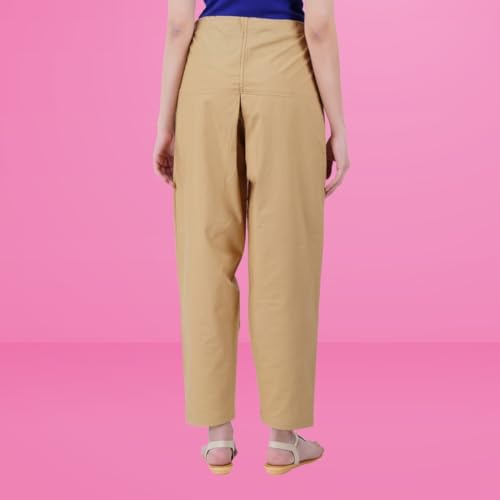 Image of Happy Bunny Salwar Pant - Modern Style Pure Cotton for Women - Ethnic Semi Patiala Trouser - Office,Home - All Day Comfort Wear with Drawstring