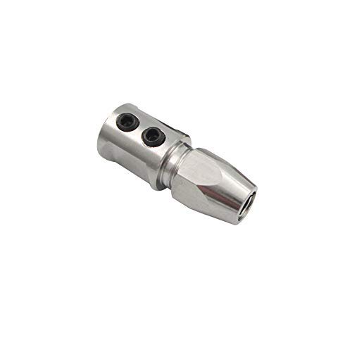 Fielect Flex Collet Coupler For 5Mm Motor Shaft And 4.76Mm Flex Shaft Flexible Coupling Rc Boat, Positive #TOP26