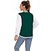 Icibgds Varsity Jacket Women Men's Baseball School Uniform Button Up Unsex Adult Long Sleeve Coat Fashion Jacket (Green,L,Large)