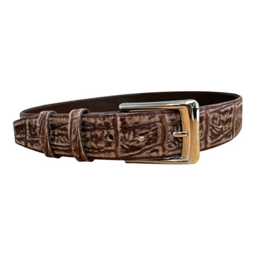 Genuine Alligator Nubuck Skin Belts For Men, Real Nubuck Crocodile Men's Belts, Strap Width 1.57"3