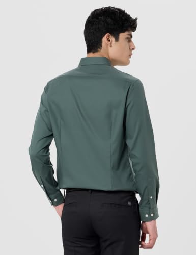 Image of Louis Philippe Men's Slim Fit Easy to Iron Everyday wear Premium Cotton Full Sleeve Solid Formal Shirt