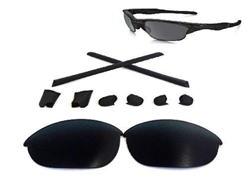 Galaxy Replacement Polarized Lenses + Rubber Kits For Oakley Half Jacket Black