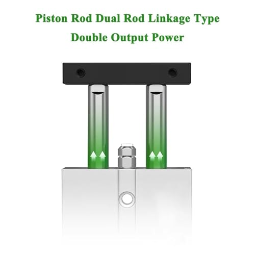 Vérin pneumatique double tige anti-rotation pour guidage précis - 5