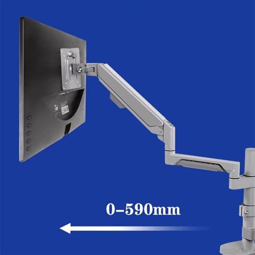 Supporto da scrivania per doppio monitor, inclinabile e girevole per schermi da 32", compatibile con 75/100 mm, supporta 2-9 kg