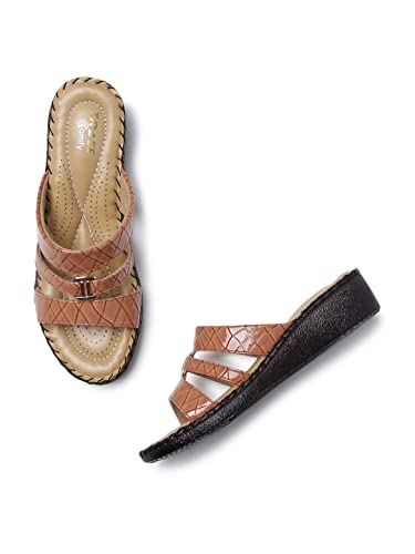 Image of TRASE Women's Flip-Flops & Slippers | Doctor Ortho Comfortable Chappal for Women & Girls | Light weight, Soft Footbed, Comfortable & Stylish | Diabetic & Orthopedic Footwear, Good for Knee & Foot Pain