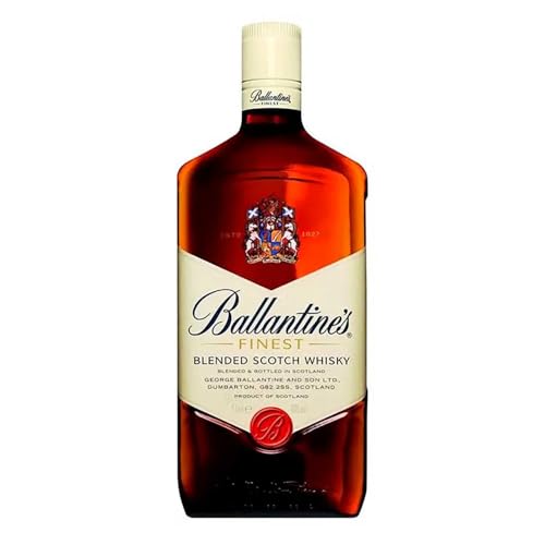 Ballantines, Whisky Escocês, Finest, 1L, Kit com 2 Garrafas, Escócia, Sabor Sutil e Doce com Toque de Baunilha, Envelhecido 8 Anos
