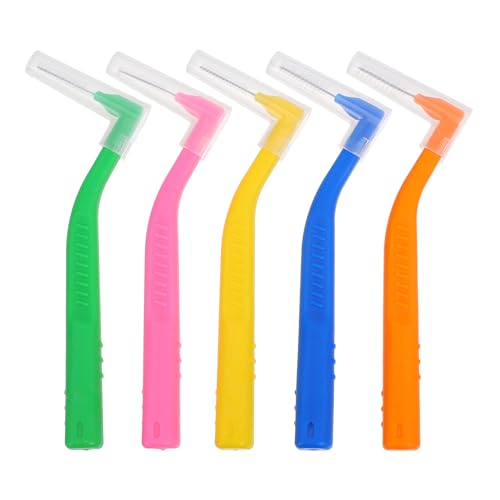 BIUDECO 5 piezas Cepillos Interdentales para Brackets Limpieza Oral Suave sin Irritación Cepillo Interespacio Dientes con Mango para Higiene Bucal