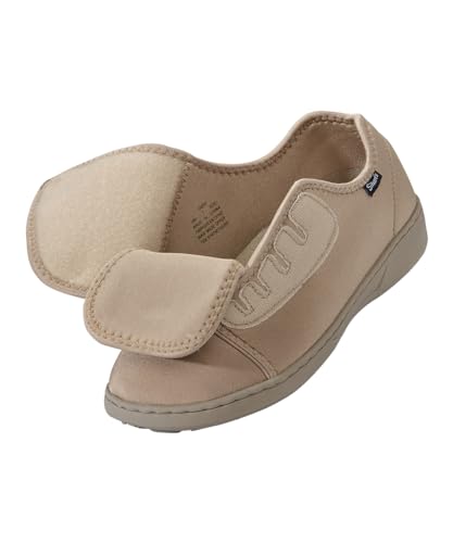 Silvert's Adaptive Clothing & Footwear Women’s Ultra Comfort Flex Neoprene Extra Wide Shoes for Seniors - Beige 93