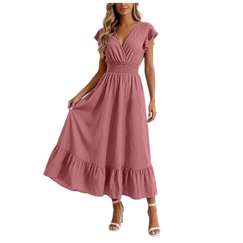 Robe femme manches longues taille haute coupe ample mi-saison et tenue de soirée casual