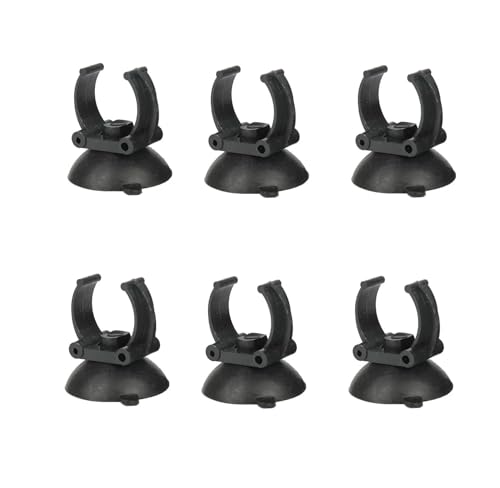 JULIAQUA Aquarium Heizstab Saugnapf, LED Lampe Saugnapf, 6 Stück im Set – Hochwertige Saugnäpfe für Aquariumzubehör (Ventouse-A)