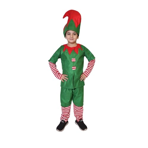 Image of Kaku Fancy Dresses Elf Costume for Kids Fancy Dress Outfit for Christmas Events