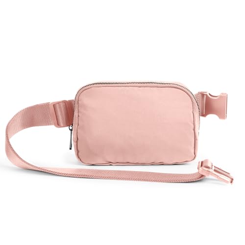 Image of ODODOS Unisex Mini Belt Bag with Adjustable Strap Small Fanny Pack for Workout Running Traveling Hiking, Light Pink