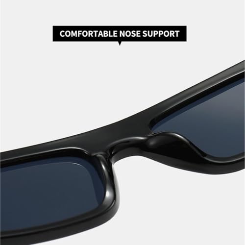 Lunettes de soleil bleu rétro à rivets style tendance UV400