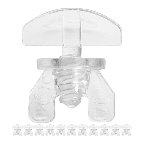 Topes Intermedios, 12 ud, Transparente, Tapón de Cortina, Adecuado para Rieles Cortinas de Plástico, Madera, Aluminio, Accesorios para Rollos de Cortina como Deslizadores de Cortina y Ganchos Cortina