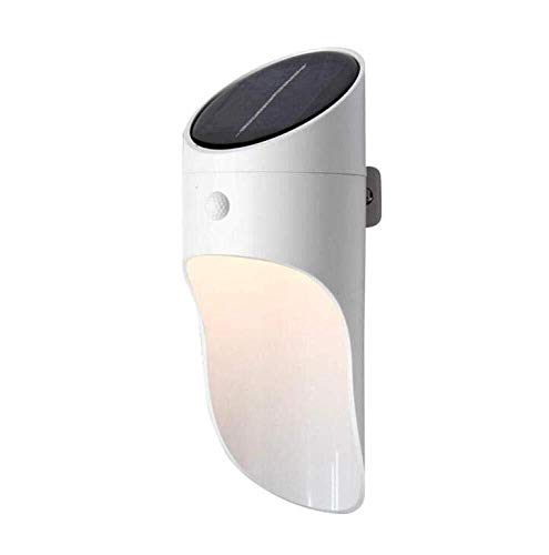 Applique murale solaire LED étanche blanche avec détecteur de mouvement pour extérieur