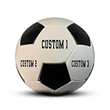 BASKETBALL KINGDOM Customized Soccer Ball with Name or Text – Multiple Sizes 3, 4 or 5 – Classic Style Personalized Soccer Gifts for Boy or Girl, Son or Daughter (Size 5 (Ages Over 12))
