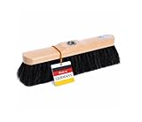 BawiTec Rosshaarbesen Zimmerbesen sehr weich Breite 30cm Buchenholz lackiert mit Metallgewinde Stubenbesen Kehrbesen Haushaltsbesen ohne Stiel (ohne Stiel)