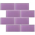 Tile Generation TCSAG-13 3x6 Purple Glass Subway Tile -Kitchen and Bath Backsplash Wall Tile (1sqt)