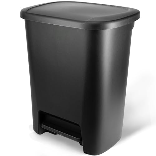 Caneca de Basura Rectangular Negra 20.4 Galones miniatura 2