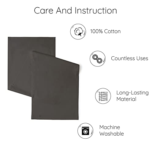 Encasa XO Table Runner 13x120 in Long, Charcoal Grey, 32x304 cm - Image 3
