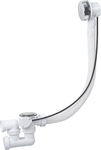 Vasca da bagno Marlene 180 x 80 x 48 cm con supporto e tubo di scarico in polistirolo