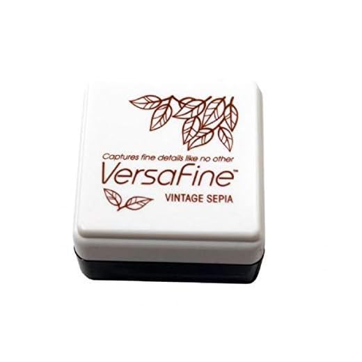 Vintage Sépia Versafine Tsukineko Fine Detail Tampon d'encre pigmentée pour tampons à séchage rapide