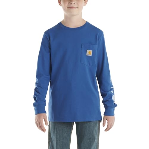 Carhartt Boys' Long Sleeve Crewneck T-Shirt with Pocket - Image 4