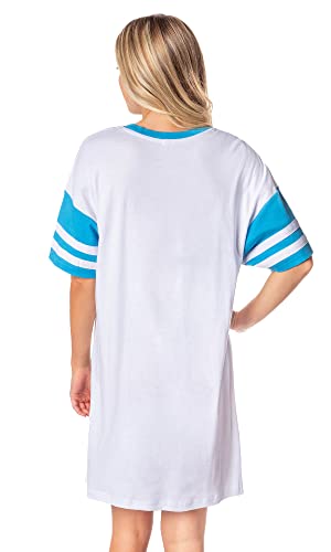Disney Womens Monsters University Varsity Football Tee Oversized Night Shirt Mike Sulley Nightgown (Small) White #TOP1