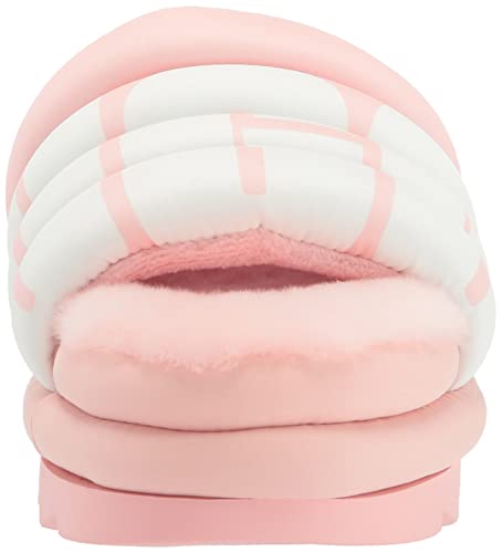 Ugg Women's Maxi Slide Logo Sandal, Pink Scallop, 9 #TOP22