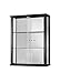 Vitrina Mueble de pared 80x60x25 cm negro con 2 estantes de vidrio,...