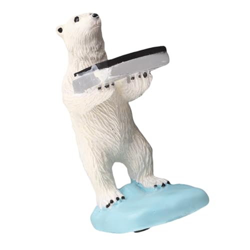 SUNGOOYUE Soporte de Exhibición de Reloj, Soporte de Reloj de Estatuilla de Astronauta de Resina Hecho a Mano, con Almacenamiento Multifuncional para Joyería, Pulsera, Collar, Decoración (Oso)
