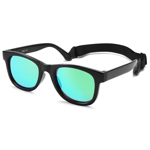 Polarized Baby Sunglasses with Strap - Unbreakable Infant Sunglasses for Newborn Toddler Boys Girls Age 0-12 Months3