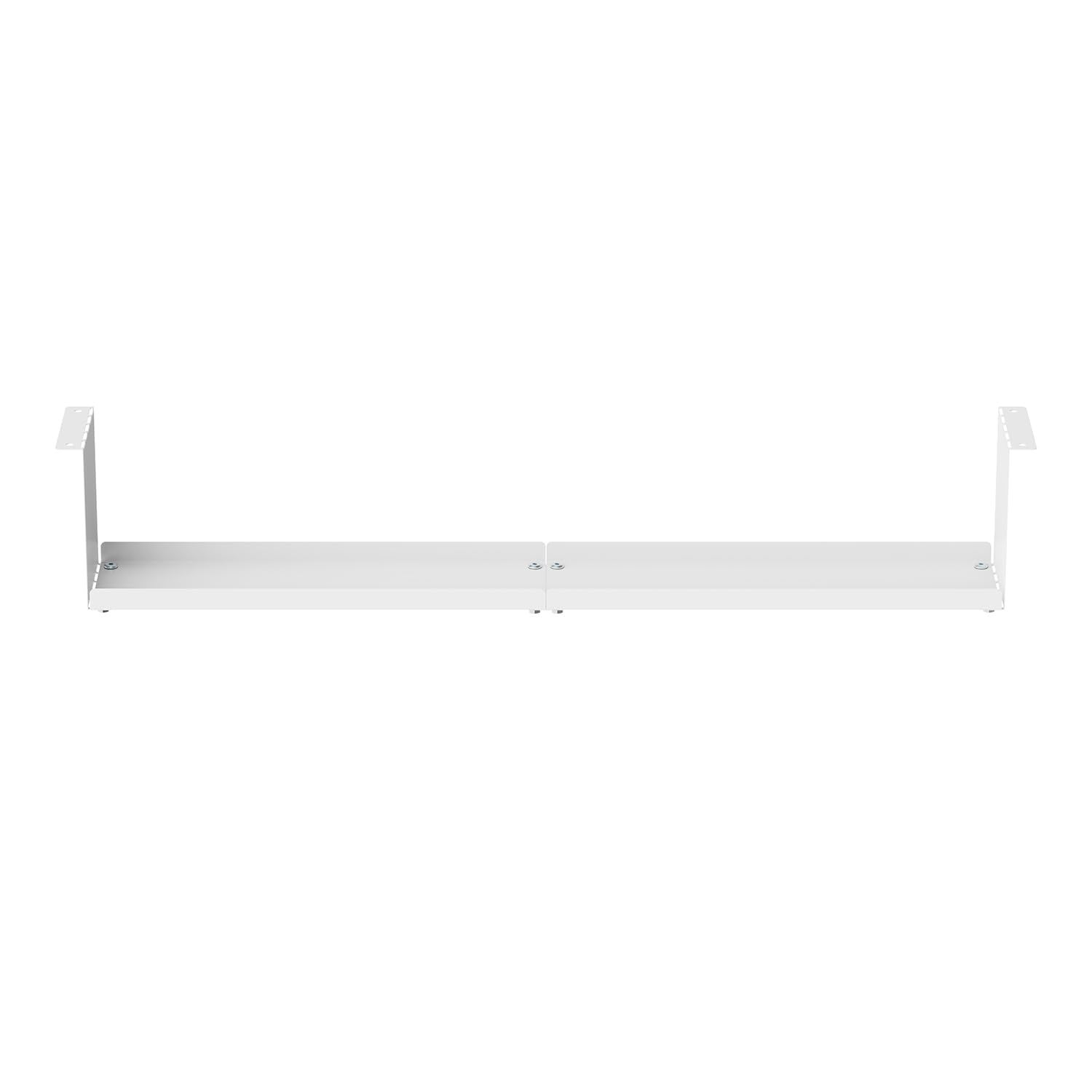 Maclean MC-107 - Kompaktowy podbiurkowy organizer kabli, 85 cm, solidna stal, mocowanie śrubowe, obciążenie 5 kg, organizer wielogniazdowy, osłona kabli (Biały)