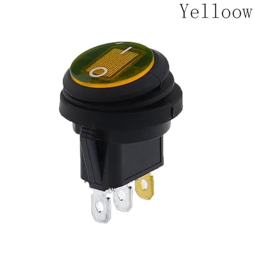 Interrupteur à bascule étanche protégeant vos circuits humides avec son voyant jaune 220V - 2