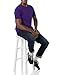 Amazon Essentials Men's Short Sleeve T-Shirts, Slim-Fit, Crewneck, Pack of 2, Black/Dark Purple, X-Large