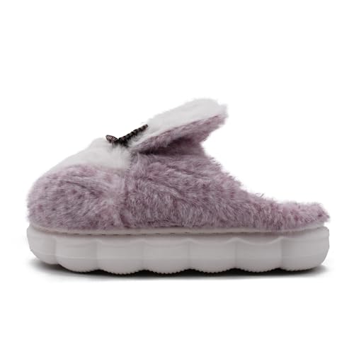 Image of VRITRAZ Women's Comfort Slip On Closed Toe Warm Winter House Clog Indoor Slipper with Cute Print and Degins