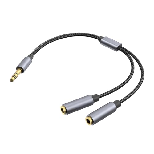 Cable divisor para auriculares 3.5mm 1 macho a 2 hembras