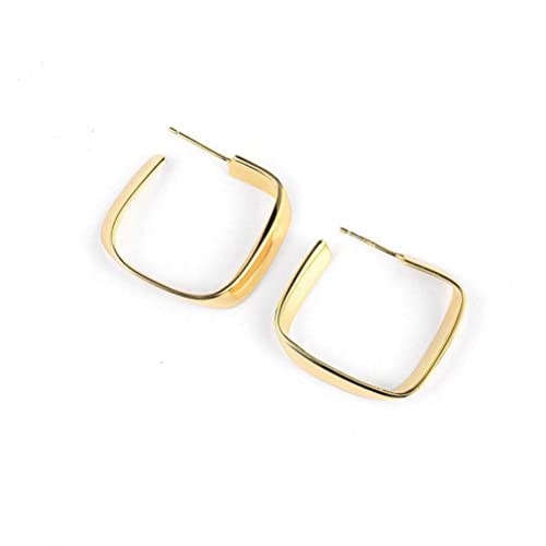 Pendientes geométricos cuadrados metal S925 joyería de oreja moderna femenina