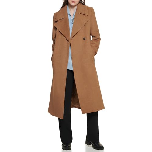KARL LAGERFELD Paris Women's Outerwear belted maxi,camel,medium