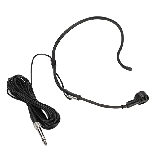 Microphone Casque Filaire de 16,4 Pieds, Microphone à d'oreille de 6,35 Mm, Micro à d'oreille...
