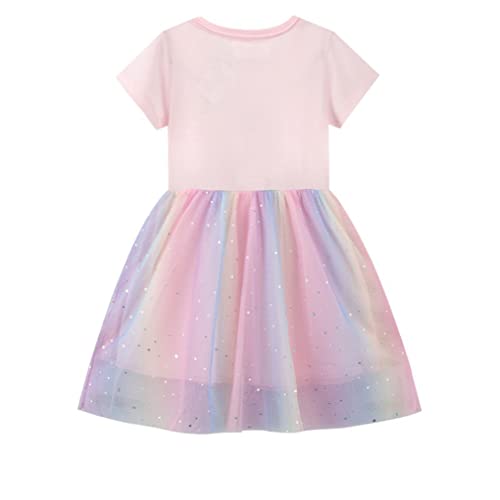 Image of Toddler Girls Tutu Dresses Cute Casual Short Sleeve Dress for Summer Daily Home School Party 2-8T