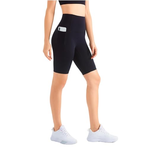 Legging cycliste taille haute anti-glissement avec poches de rangement